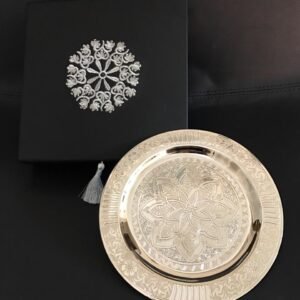coffret assiette decorative en cuivre - artisanat du Maroc
