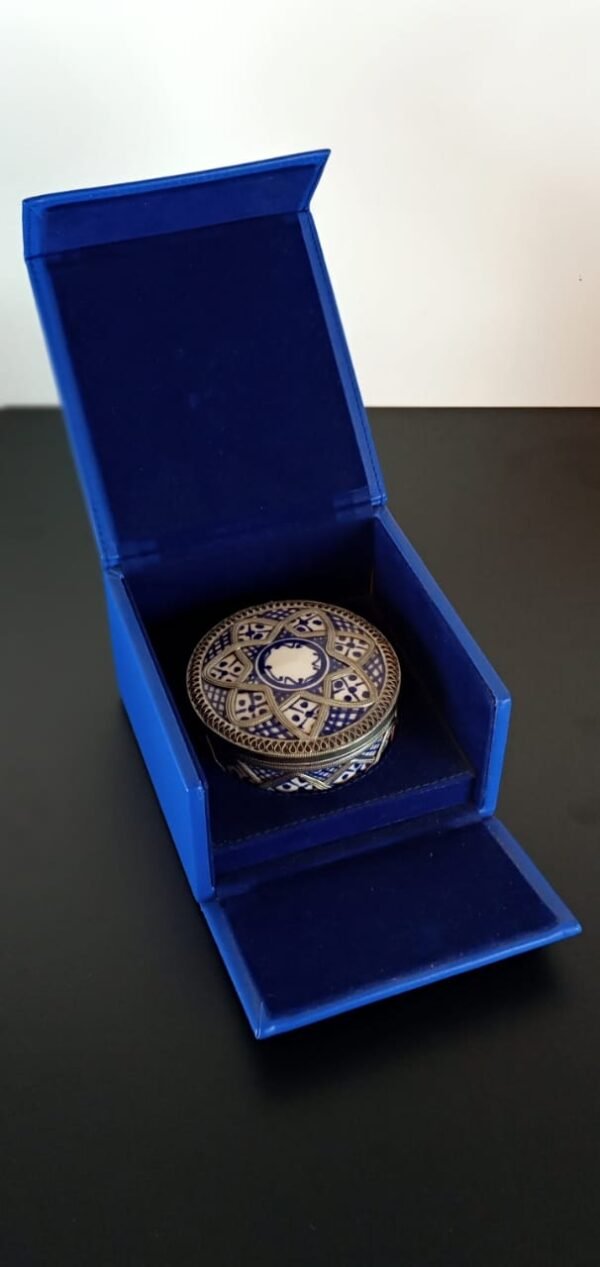coffret boite a bijoux en poterie de fez - artisanat du Maroc