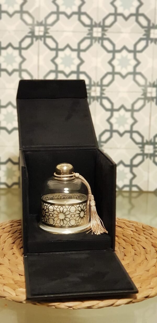 coffret bougie cloche arabesque - artisanat du Maroc